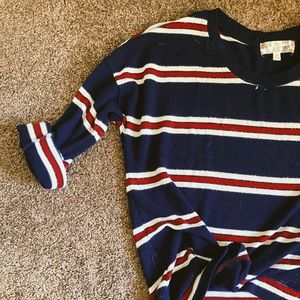 navy striped sweater